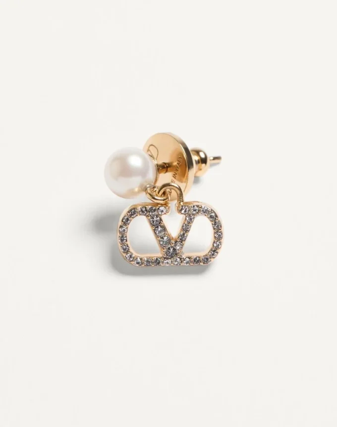 Kolczyki Vlogo Signature z metalu, pereł i kryształów Swarovski® Kolczyki Vlogo Signature z metalu, pereł i kryształów Swarovski®