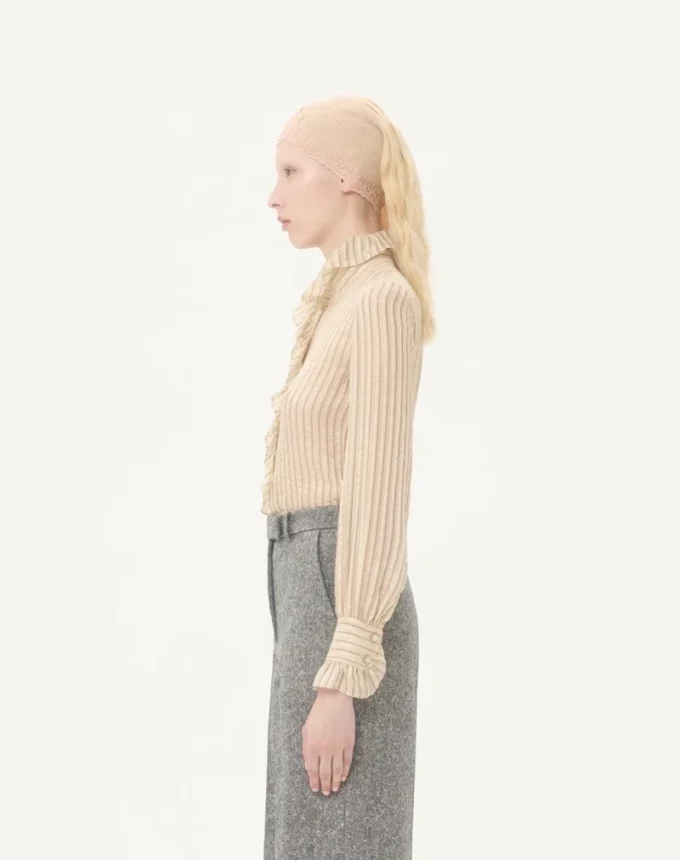 Koszula z lamé w stylu seersucker Koszula z lamé w stylu seersucker