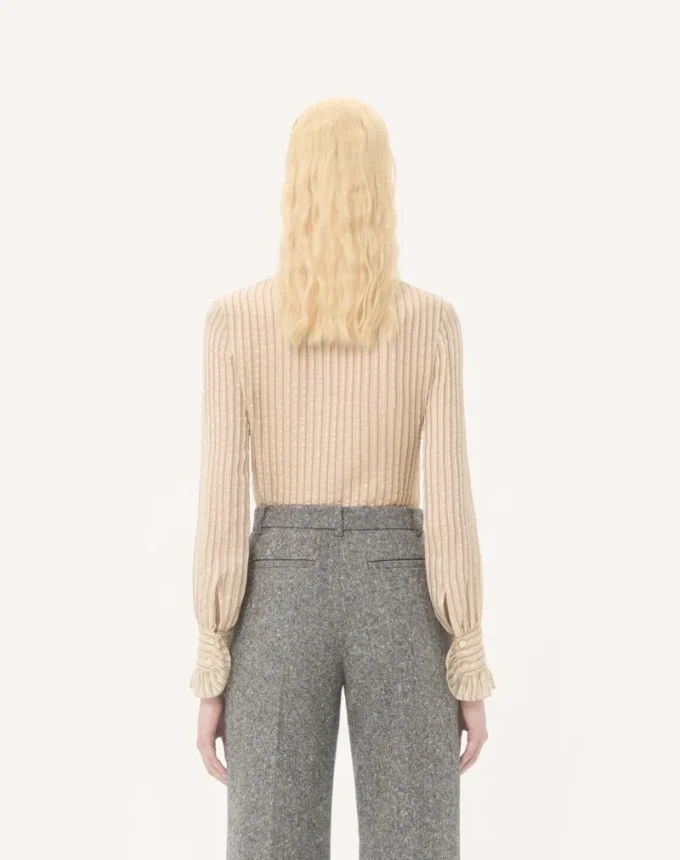 Koszula z lamé w stylu seersucker Koszula z lamé w stylu seersucker