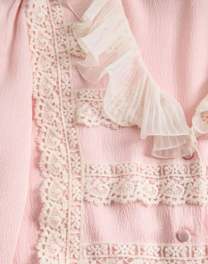 Koszula z satyny młotkowanej Koszula z satyny młotkowanej