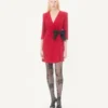 Krótka sukienka Cady Couture z kokardą z faille Krótka sukienka Cady Couture z kokardą z faille