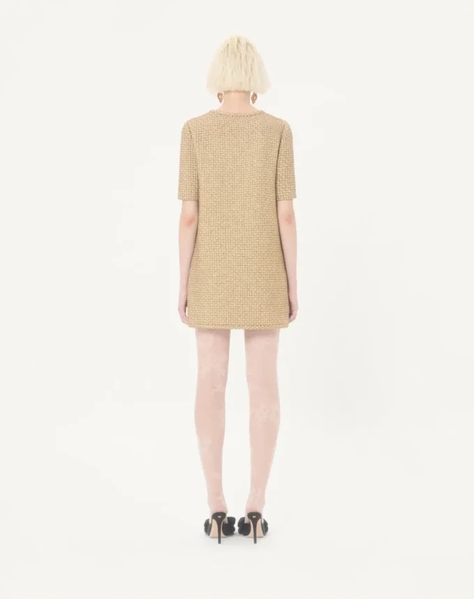 Krótka sukienka z tweedu Canestrello Lurex Krótka sukienka z tweedu Canestrello Lurex