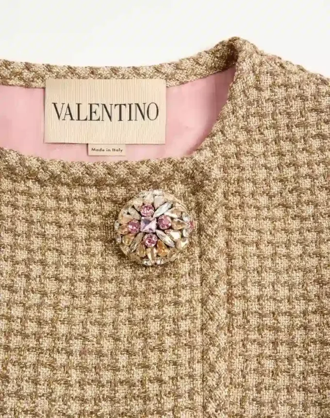 Krótka sukienka z tweedu Canestrello Lurex Krótka sukienka z tweedu Canestrello Lurex