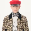 Kurtka bomber Valentino z wełnianego drapowanego materiału z złotymi naszywkami VGold na bocznych kieszeniach Kurtka bomber Valentino z wełnianego drapowanego materiału z złotymi naszywkami VGold na bocznych kieszeniach