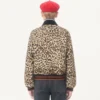 Kurtka bomber Valentino z wełnianego drapowanego materiału z złotymi naszywkami VGold na bocznych kieszeniach Kurtka bomber Valentino z wełnianego drapowanego materiału z złotymi naszywkami VGold na bocznych kieszeniach