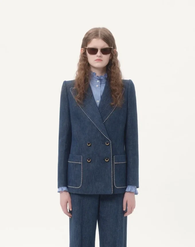 Kurtka dżinsowa z tkaniny chambray Kurtka dżinsowa z tkaniny chambray