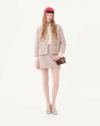 Mała torebka na ramię Valentino Garavani Locò z cielęcej skóry z logo Jewel