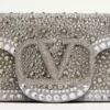 Mała torebka na ramię Valentino Garavani Locò z kryształkami Mała torebka na ramię Valentino Garavani Locò z kryształkami