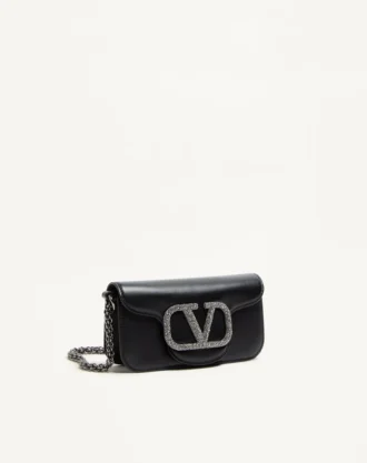 Mała torebka na ramię Valentino Garavani Locò z logo Jewel