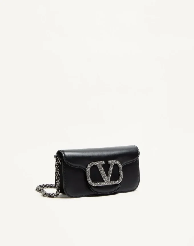 Mała torebka na ramię Valentino Garavani Locò z logo Jewel