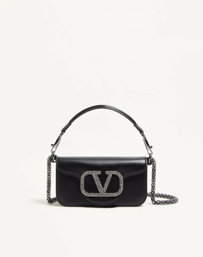 Mała torebka na ramię Valentino Garavani Locò z logo Jewel