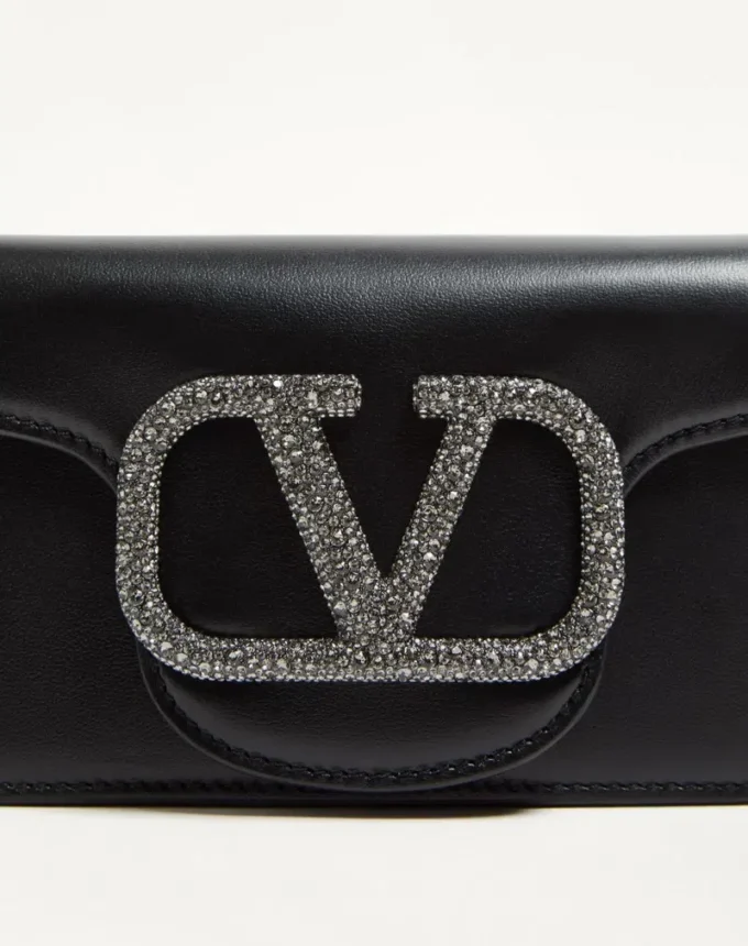 Mała torebka na ramię Valentino Garavani Locò z logo Jewel