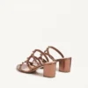 Metaliczne sandały z cielęcej skóry Rockstud 60 mm