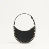 Mini torebka Rockstud Hobo z ziarnistej skóry cielęcej Mini torebka Rockstud Hobo z ziarnistej skóry cielęcej