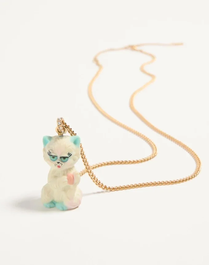 Naszyjnik Le Chat De La Maison z metalu, nylonu i kryształów Swarovski® Naszyjnik Le Chat De La Maison z metalu, nylonu i kryształów Swarovski®