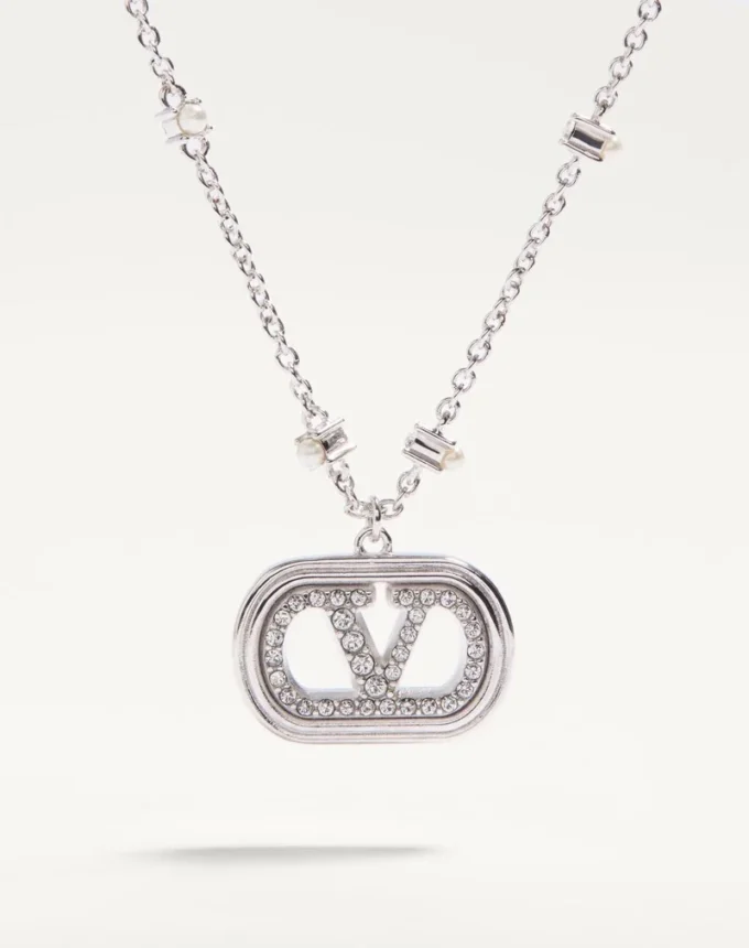 Naszyjnik Vlogo Signature z metalu, perłami i kryształami Swarovski® Naszyjnik Vlogo Signature z metalu, perłami i kryształami Swarovski®