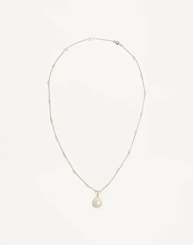 Naszyjnik Vlogo Signature z metalu, pereł i kryształów Swarovski®