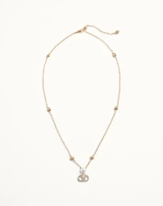 Naszyjnik VLogo Signature z metalu, pereł i kryształów Swarovski®