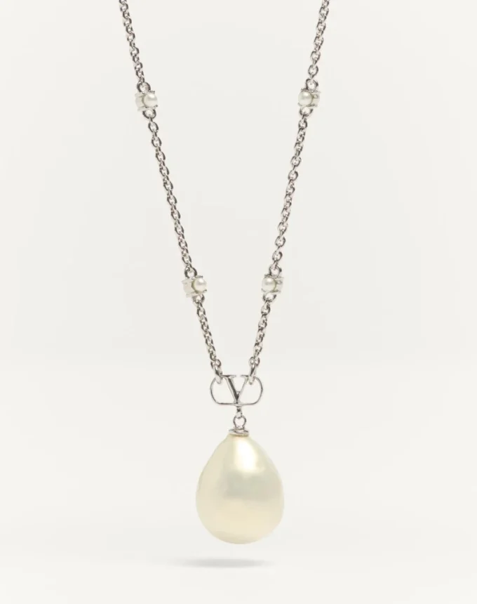Naszyjnik Vlogo Signature z metalu, pereł i kryształów Swarovski®