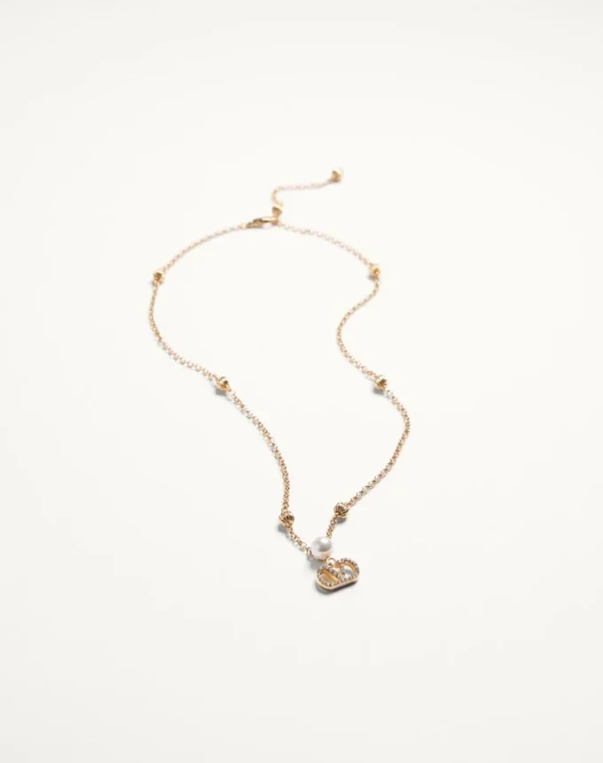 Naszyjnik VLogo Signature z metalu, pereł i kryształów Swarovski® Naszyjnik VLogo Signature z metalu, pereł i kryształów Swarovski®
