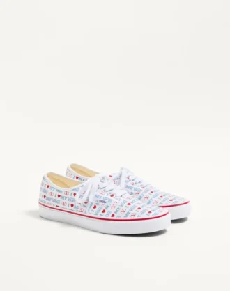 Niskie trampki Valentino Garavani i Vans z nadrukiem Valentino Vans Love na tkaninie Niskie trampki Valentino Garavani i Vans z nadrukiem Valentino Vans Love na tkaninie