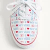 Niskie trampki Valentino Garavani i Vans z nadrukiem Valentino Vans Love na tkaninie