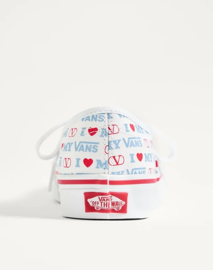 Niskie trampki Valentino Garavani i Vans z nadrukiem Valentino Vans Love na tkaninie