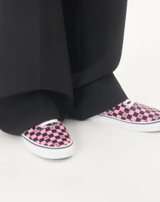 Niskie trampki Valentino Garavani i Vans z tkaniny z nadrukiem VLogo w szachownicę Niskie trampki Valentino Garavani i Vans z tkaniny z nadrukiem VLogo w szachownicę