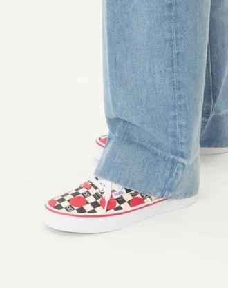 Niskie trampki Valentino Garavani i Vans z tkaniny z nadrukiem VLogo w szachownicę i detalami w kropki Niskie trampki Valentino Garavani i Vans z tkaniny z nadrukiem VLogo w szachownicę i detalami w kropki