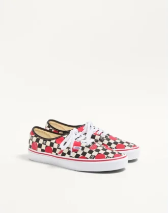 Niskie trampki Valentino Garavani i Vans z tkaniny z nadrukiem VLogo w szachownicę i detalami w kropki Niskie trampki Valentino Garavani i Vans z tkaniny z nadrukiem VLogo w szachownicę i detalami w kropki