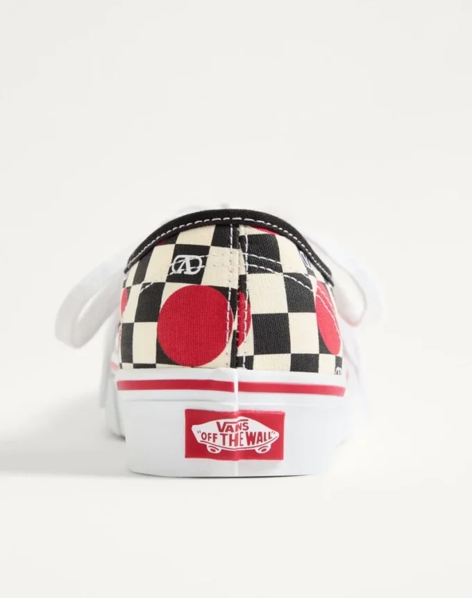 Niskie trampki Valentino Garavani i Vans z tkaniny z nadrukiem VLogo w szachownicę i detalami w kropki