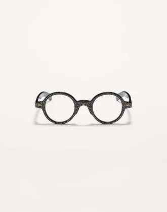 Okulary Bizarre Circle z kryształami z acetatu