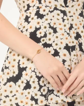 Owalna bransoletka z metalu i pereł Swarovski®