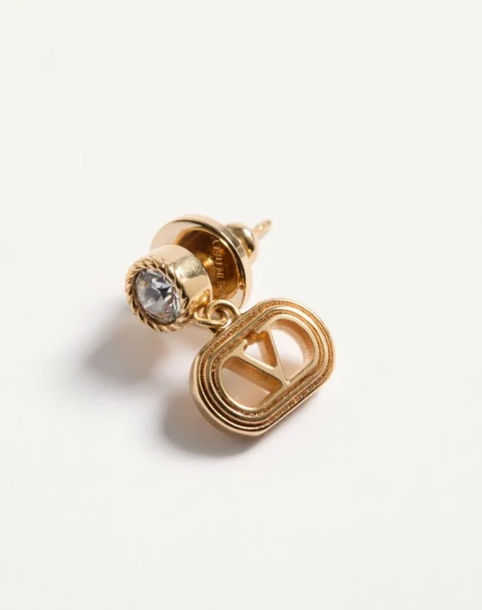 Owalne kolczyki z metalu z kryształami Swarovski® Owalne kolczyki z metalu z kryształami Swarovski®
