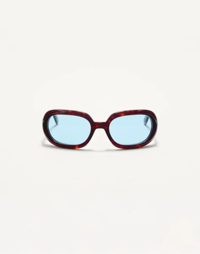 Owalne okulary z oprawkami z acetatu Owalne okulary z oprawkami z acetatu