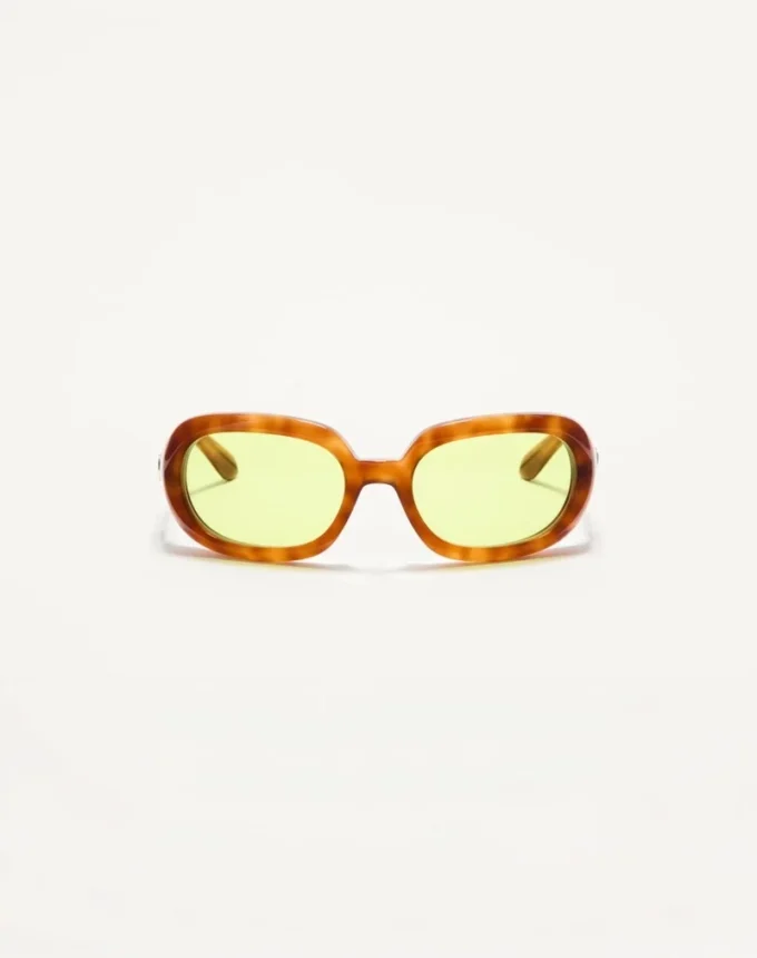 Owalne okulary z oprawkami z acetatu Owalne okulary z oprawkami z acetatu