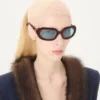 Owalne okulary z oprawkami z acetatu Owalne okulary z oprawkami z acetatu