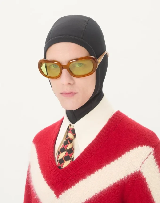 Owalne okulary z oprawkami z acetatu Owalne okulary z oprawkami z acetatu