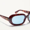 Owalne okulary z oprawkami z acetatu Owalne okulary z oprawkami z acetatu