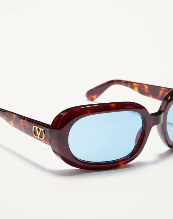 Owalne okulary z oprawkami z acetatu Owalne okulary z oprawkami z acetatu
