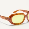 Owalne okulary z oprawkami z acetatu Owalne okulary z oprawkami z acetatu