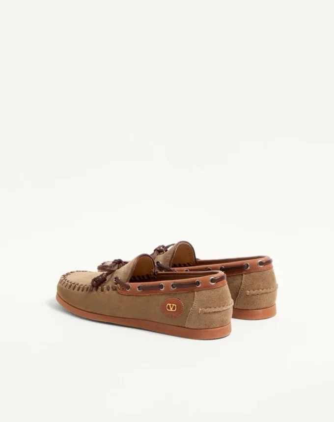 Palm Avenue Buty żeglarskie ze skóry licowej