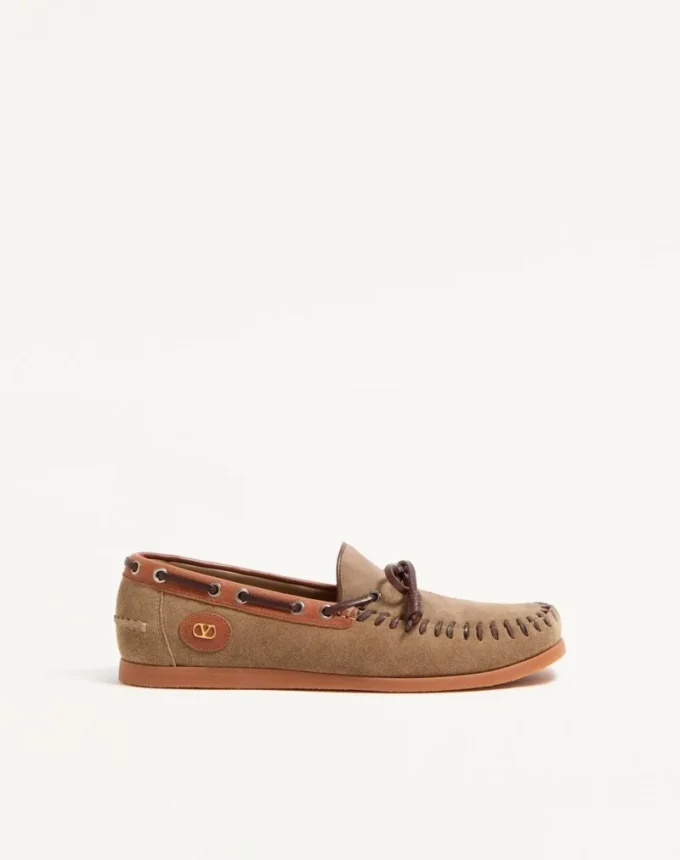 Palm Avenue Buty żeglarskie ze skóry licowej