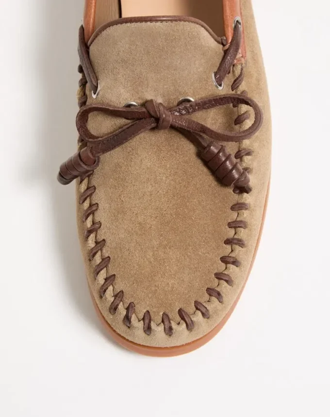 Palm Avenue Buty żeglarskie ze skóry licowej