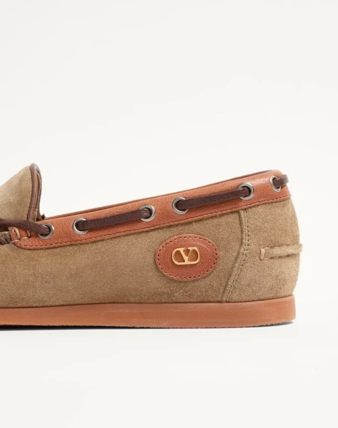 Palm Avenue Buty żeglarskie ze skóry licowej