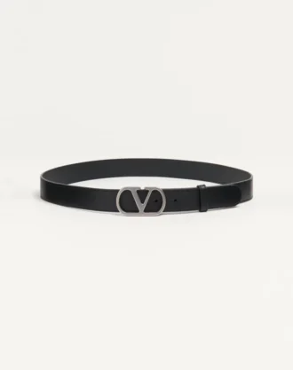 Pasek Vlogo Signature z błyszczącej skóry cielęcej 30 mm Pasek Vlogo Signature z błyszczącej skóry cielęcej 30 mm