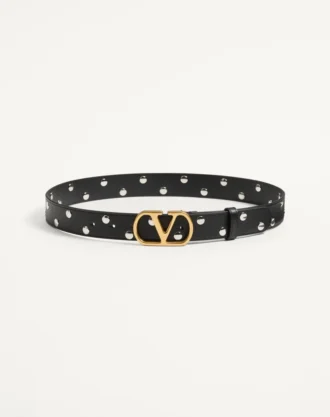 Pasek VLogo Signature z błyszczącej skóry cielęcej 30 mm Pasek VLogo Signature z błyszczącej skóry cielęcej 30 mm