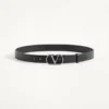 Pasek VLogo Signature z błyszczącej skóry cielęcej 30 mm Pasek VLogo Signature z błyszczącej skóry cielęcej 30 mm