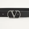 Pasek VLogo Signature z błyszczącej skóry cielęcej 30 mm Pasek VLogo Signature z błyszczącej skóry cielęcej 30 mm