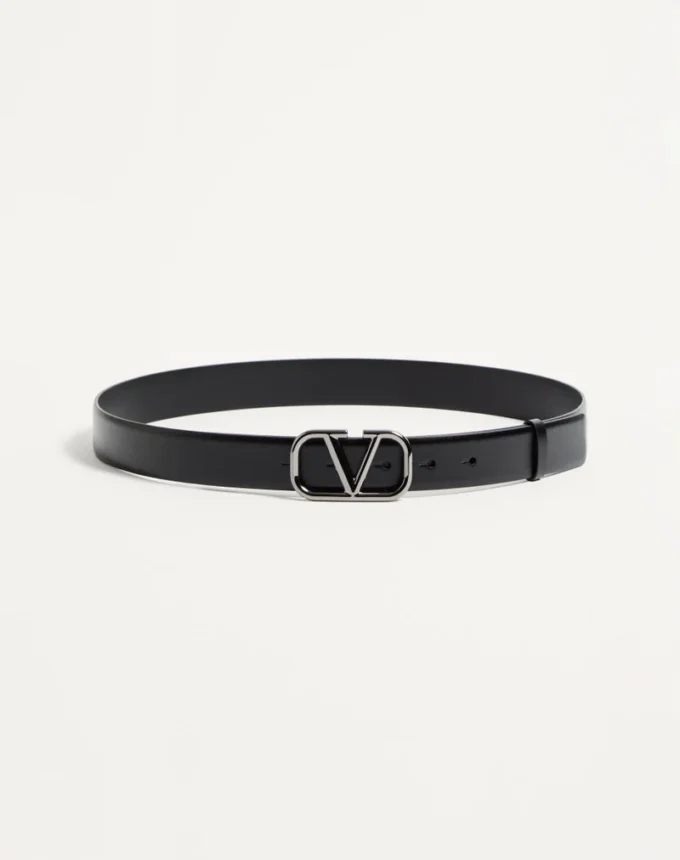Pasek VLogo Signature z cielęcej skóry 30 mm